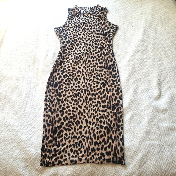 ANIMAL PRINT Bodycon Mockneck Tube Dress sz. 0X (sz 12 to 14) - Picture 14 of 14
